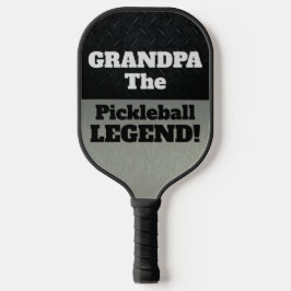 Palas De Pickleball Abuelo La Leyenda Funny Smack Talk Black Silver