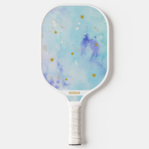 Palas De Pickleball Acuarela con estrellas doradas