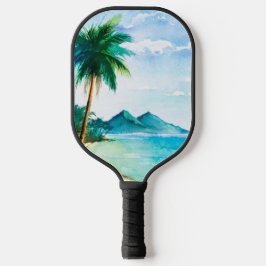 Palas De Pickleball Acuarela de Beach Island