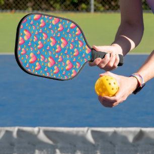 Palas De Pickleball Acuarela multicolor Corazones remo de pelota de ba