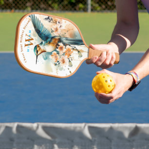 Palas De Pickleball Acuarela personalizado Divertido Hummingbird Dog F