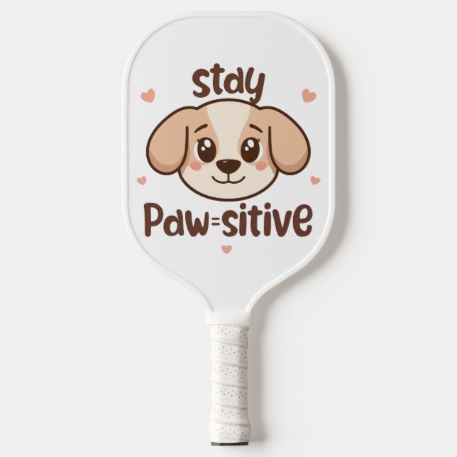 Palas De Pickleball Adorable Dog Lover Optimist Quote (Anverso)
