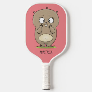 Palas De Pickleball Afortunadamente adorable personalizado de hámster 