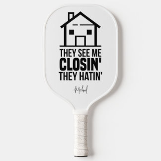 Palas De Pickleball Agente de bienes raíces Realtor Brag Gag Personali