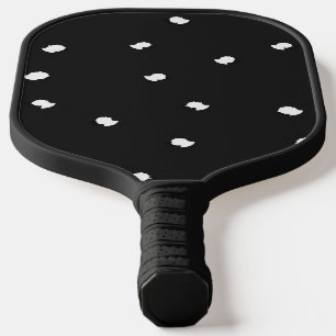 Palas De Pickleball Agujeros pequeños blancos sobre negro