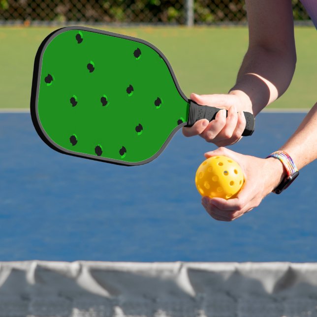 Palas De Pickleball Agujeros pequeños negros en verde (in situ)