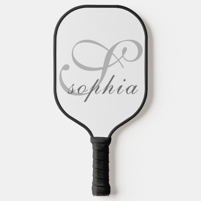 Palas De Pickleball Alfabeto de nombre elegante personalizado moderno (Anverso)