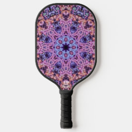 Palas De Pickleball Alien Purple Psychedelic Kaleidoscopic Mandala
