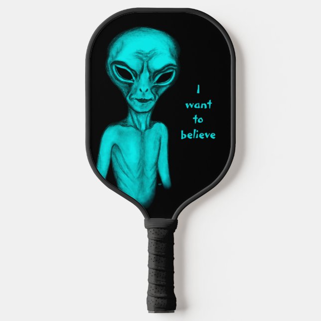 Palas De Pickleball Alien, quiero creer (Anverso)