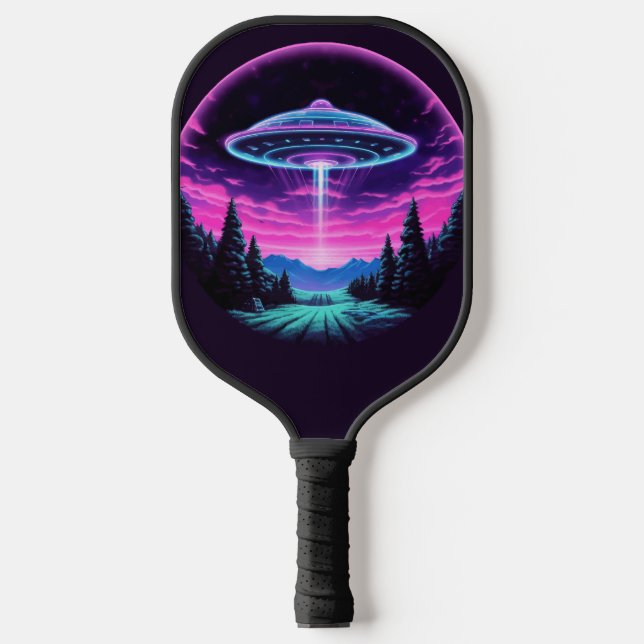 Palas De Pickleball Alien Spaceship Retro Futurista (Anverso)