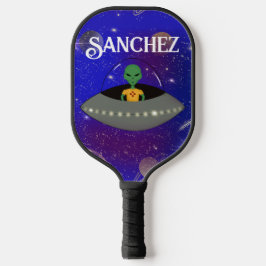Palas De Pickleball Alienígena en una nave espacial con camiseta de Nu