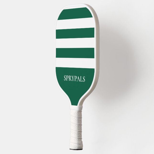 Palas De Pickleball Almohadilla de Pickleball Verde Blanco Rayada Mode (Izquierda)