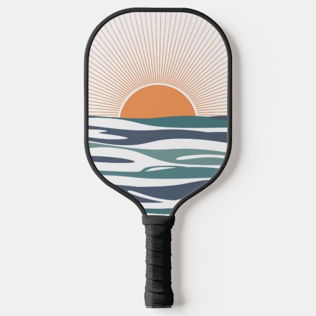 Palas De Pickleball Amanecer junto al mar (Anverso)