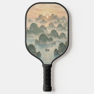 Palas De Pickleball Amanecer Mágico en Raja Ampat Estilo Vintage