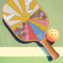 Amanecer "Pickleball" hippie, Personalizado retro
