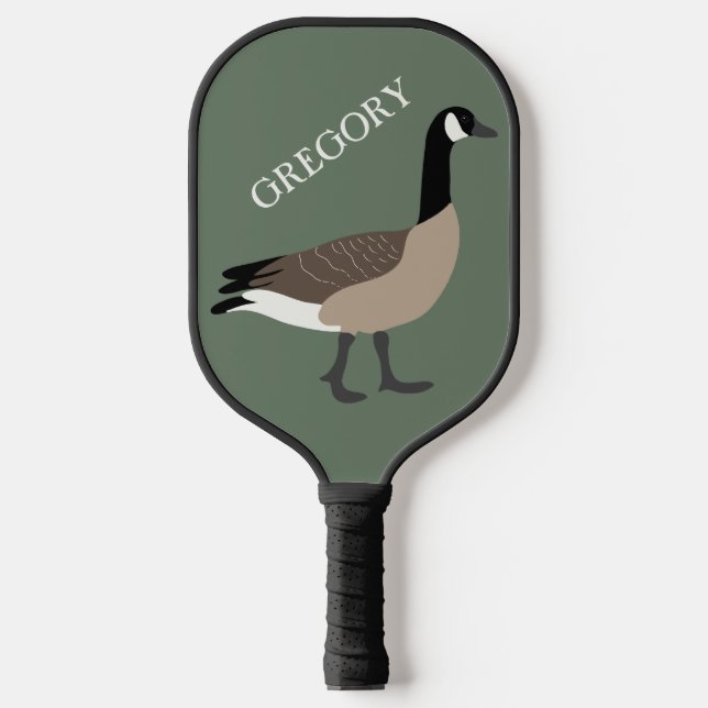 Palas De Pickleball Amantes de las aves: Ilustracion de oca de Canadá  (Anverso)