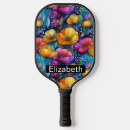 Palas De Pickleball Amapola Personalizada Vibrante Colorida