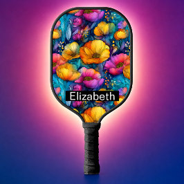 Palas De Pickleball Amapola Personalizada Vibrante Colorida