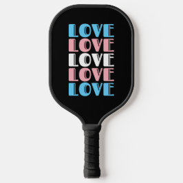 Palas De Pickleball Amor Repetir texto Orgullo transgénero LGBTQ