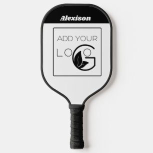 Palas De Pickleball Añadir el nombre de la compañía de texto Logo