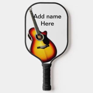 Palas De Pickleball Añadir el nombre texto guitarra acústica marrón ed