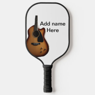 Palas De Pickleball Añadir el nombre texto guitarra acústica marrón ed