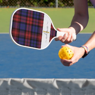 Palas De Pickleball Añadir nombre elegante Monograma Placa Rústica Tar