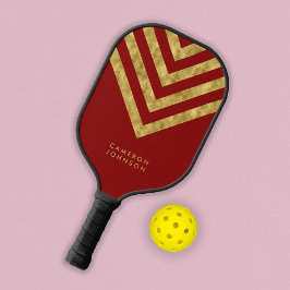Palas De Pickleball Añadir nombre rojo y falso protector de oro