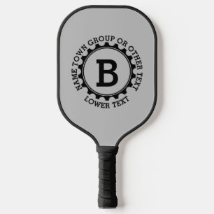 Palas De Pickleball Añadir su nombre inicial o su propio texto negro g