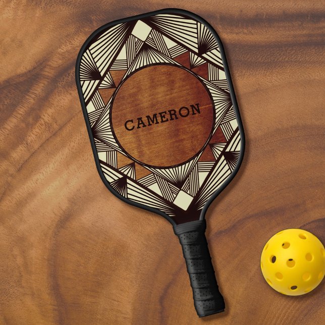 Palas De Pickleball Añadir su nombre Wood Elegant Personalizado Mascul (Subido por el creador)