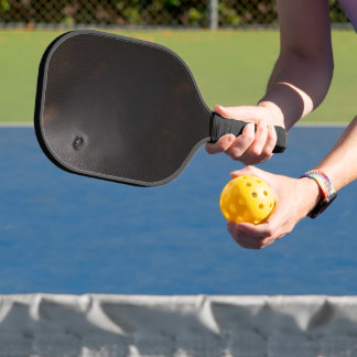 Palas De Pickleball Antiguo lujo de superficie plana negra de cuero