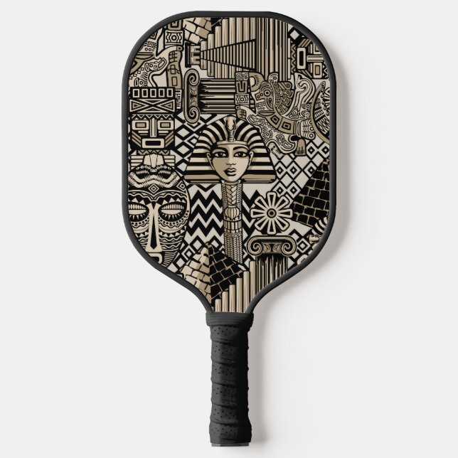 Palas De Pickleball Antiguos Símbolos Históricos Estilo Tatuaje (Anverso)