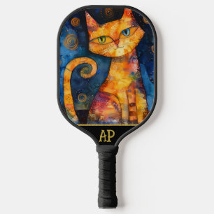 Palas De Pickleball *~* AP68 Brillante Gato vibrante colorido 5