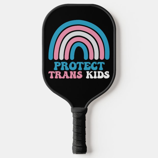 Palas De Pickleball Apoyo al orgullo LGBT Protege a los niños transgén (Anverso)