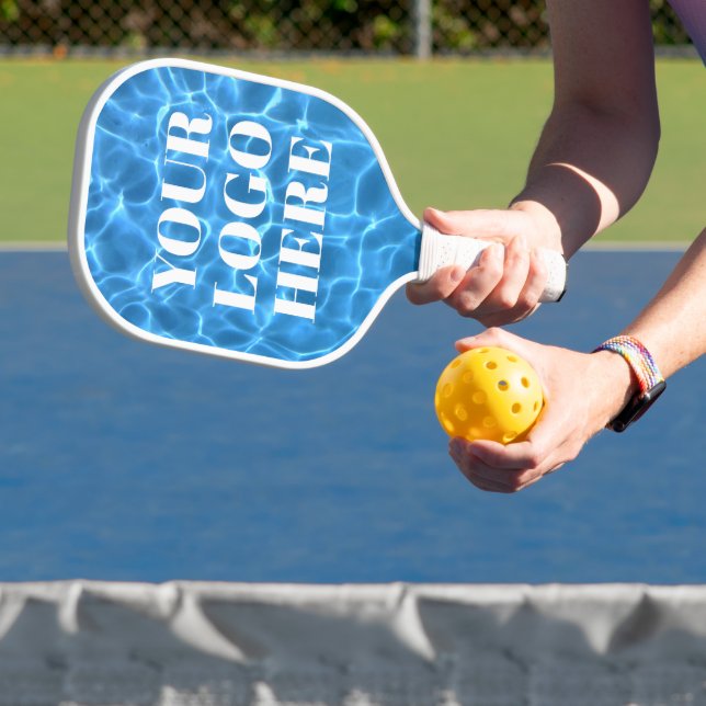 Palas De Pickleball Aqua Blue Swimming Pool Photo for Your Logo (in situ)