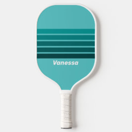 Palas De Pickleball Aqua Fade Across Striping with Name