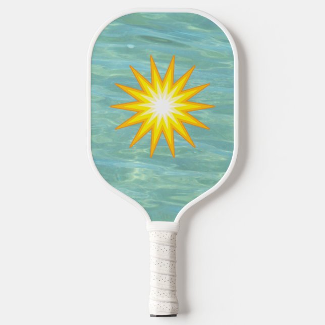 Palas De Pickleball Aqua Ocean Starburst Coastal Vibes (Anverso)