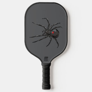 Palas De Pickleball Araña de viuda negra arte original de dibujo