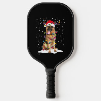Palas De Pickleball Árbol de Navidad alemán pastor luz perro pijama