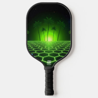 Palas De Pickleball Arcade Medianoche Neon Lima Verde Profesional