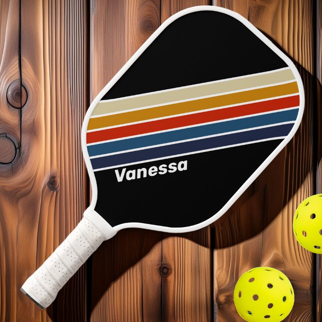 Palas De Pickleball Arcoiris de hielo retro con nombre (Subido por el creador)