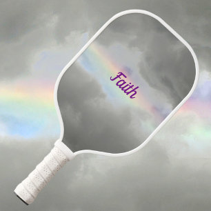 Palas De Pickleball Arcoiris en cielo fotográfico de nubes de tormenta