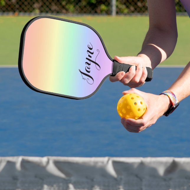 Palas De Pickleball Arcoíris Pastel Personalizado (in situ)