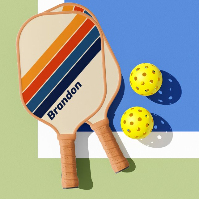Palas De Pickleball Arcoiris retro del desierto con nombre (Subido por el creador)