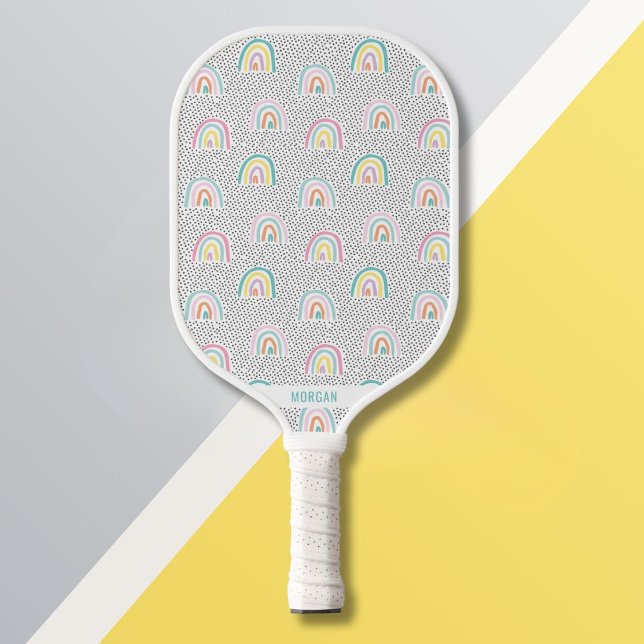Palas De Pickleball Arcoiris y puntos en blanco (Subido por el creador)