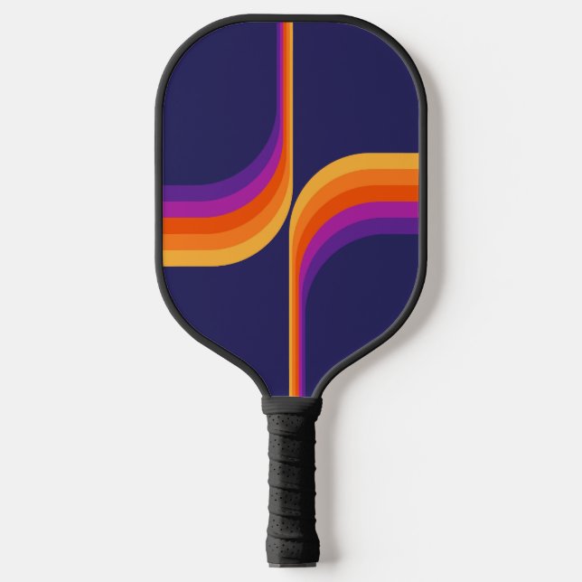 Palas De Pickleball Arcos coloridos de estilo retro (Anverso)