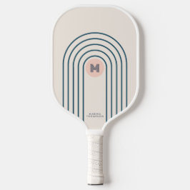 Palas De Pickleball Arcos de líneas geométricas abstractas Pastel