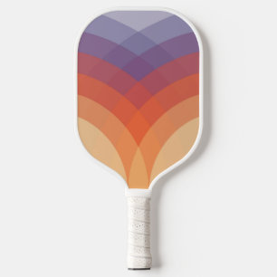 Palas De Pickleball Arcos pastel morados, naranjas y azules