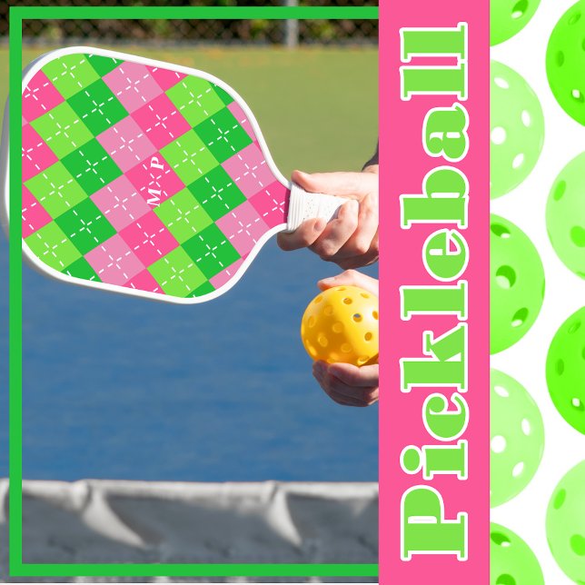 Palas De Pickleball Argel rosa y verde con puntas blancas (Subido por el creador)