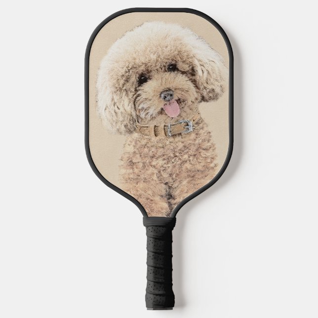 Palas De Pickleball Arroz de juguete en miniatura de perro crema marró (Anverso)